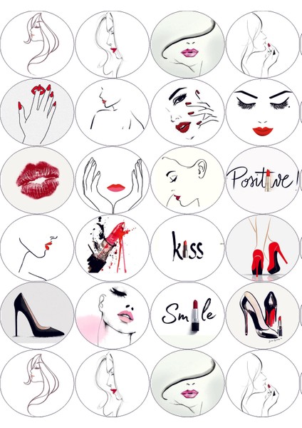 Kadın Figürlü Sticker