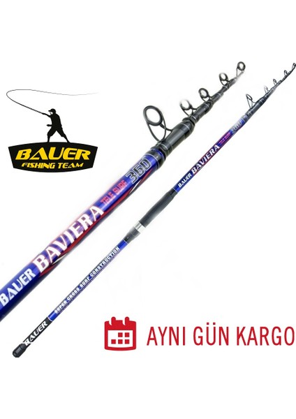 Bauer Baviera Teleskopik 390 cm 100-200GR Atar Surf Olta Kamışı