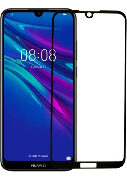 Huawei Y6 2019 Tam Kaplayan Temperli Ekran Koruyucu Cam