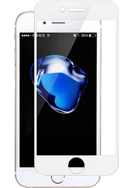 Apple iPhone 7 Tam Kaplayan Temperli Ekran Koruyucu Cam - Beyaz
