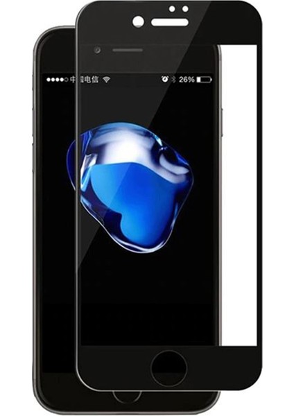 Apple iPhone 7 Plus Tam Kaplayan Temperli Ekran Koruyucu Cam - Siyah