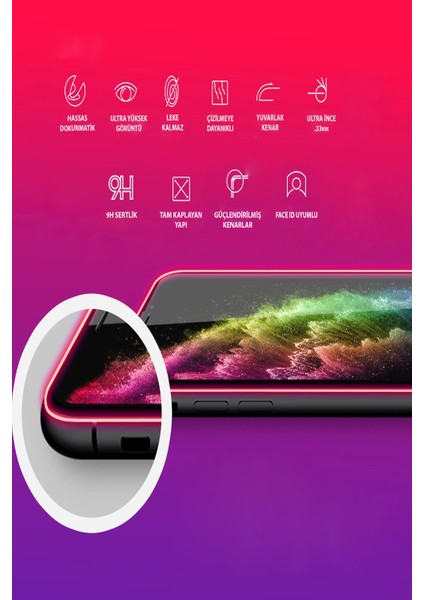 Xiaomi Mi 8 Lite Tam Kaplayan Temperli Ekran Koruyucu Cam