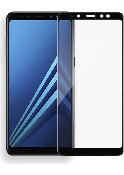 Samsung Galaxy A8 2018 Tam Kaplayan Temperli Ekran Koruyucu Cam