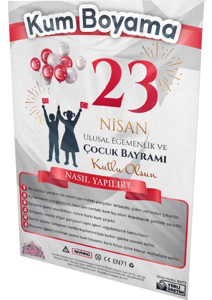 Çocuk Bayramı | 23 Nisan Özel Kum Boyama Aktivite Seti fiyatları