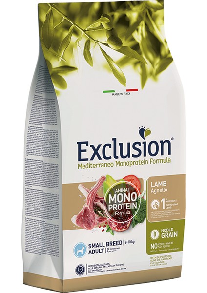 Düşük Tahıllı Monoprotein Kuzu Etli ve Narlı Küçük Irk Yetişkin Köpek Maması 2kg-08.24