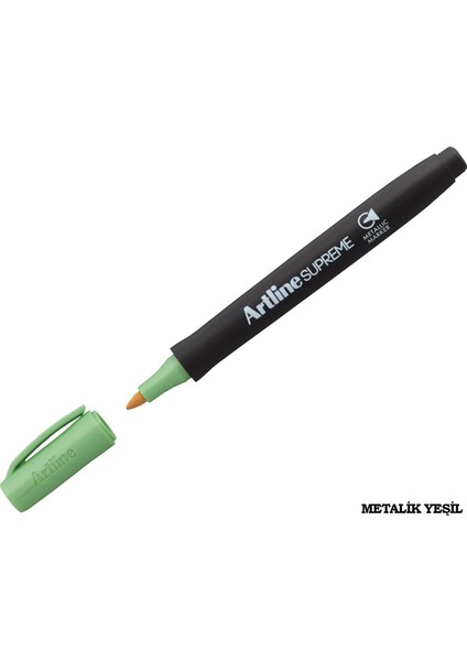 Supreme Metalik Keçe Kalem Metalik Yeşil