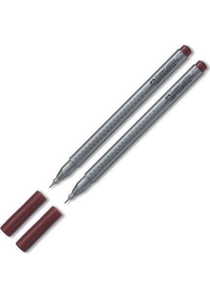 Faber Grip Finepen 0.4 mm Keçe Kalem Kahve 2'li