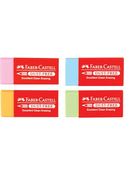 Faber Dust-Free Renkli Silgi 12'li