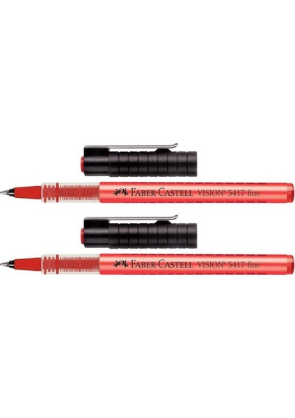Faber 5417 0.7 mm Iğne Uçlu Pilot Kalem Kırmızı 2'li