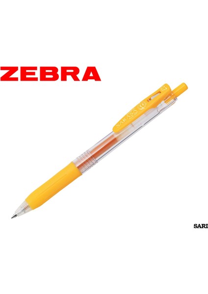 Sarasa Clip 0.7 mm Basmalı Jel Kalem Sarı