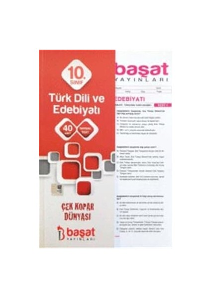 Başat 10. Sınıf Türk Dili ve Edebiyatı Yaprak Test