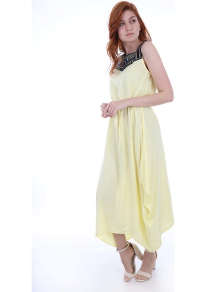 1512 Önü Nakışlı Elbise modelleri