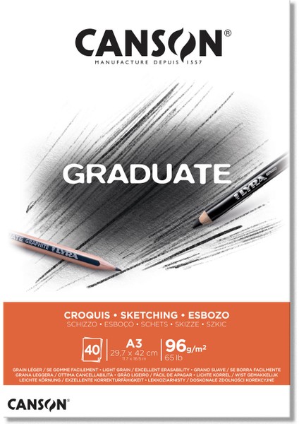 Graduate Sketching Eskiz Çizim Defteri 96 gr A3 40 Sayfa