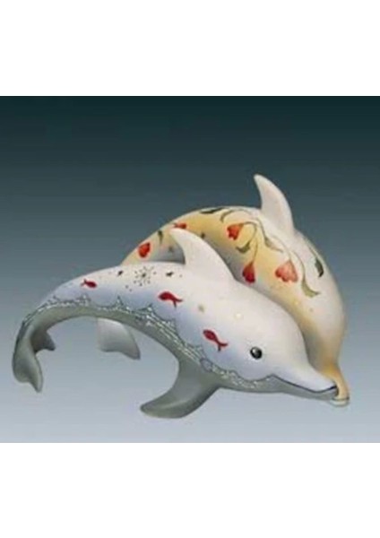 Le Sunrise 2 Dolphins 13cm Yatay Goe Cdv Porcelain