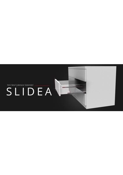 Smart Slide Frenli Çekmece Rayı Kısmi Açılım (Tek Açılım) 45 cm