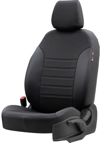 Mitsubishi Spacestar 2019 - Sonrası Özel Üretim Koltuk Kılıfı Paris Design Füme - Siyah