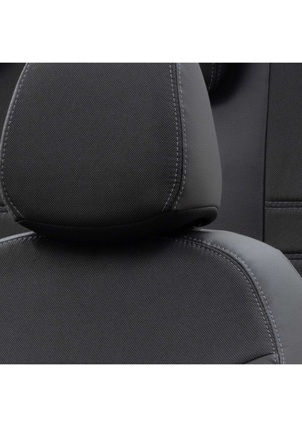 Mitsubishi Spacestar 2019 - Sonrası Özel Üretim Koltuk Kılıfı Paris Design Füme - Siyah