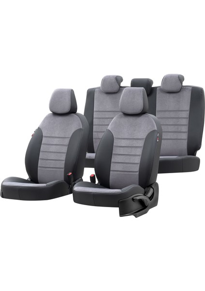 Seat Exeo 2008-2013 Özel Üretim Koltuk Kılıfı London Design Füme - Siyah