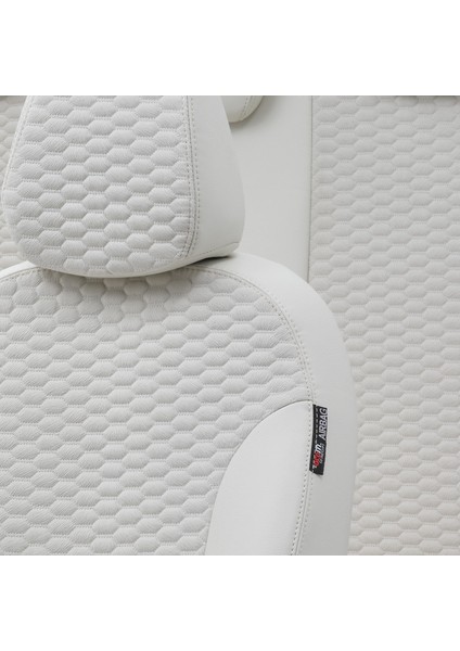 Skoda Octavia 2021 - Sonrası Özel Üretim Koltuk Kılıfı Tokyo Design Tay Tüyü Fildişi