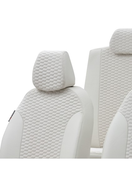 Skoda Octavia 2021 - Sonrası Özel Üretim Koltuk Kılıfı Tokyo Design Tay Tüyü Fildişi