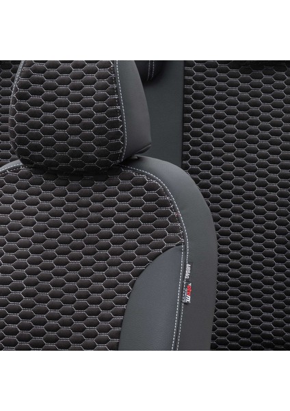 Nissan X-Trail 2007-2014 Özel Üretim Koltuk Kılıfı Tokyo Design Tay Tüyü Siyah - Beyaz
