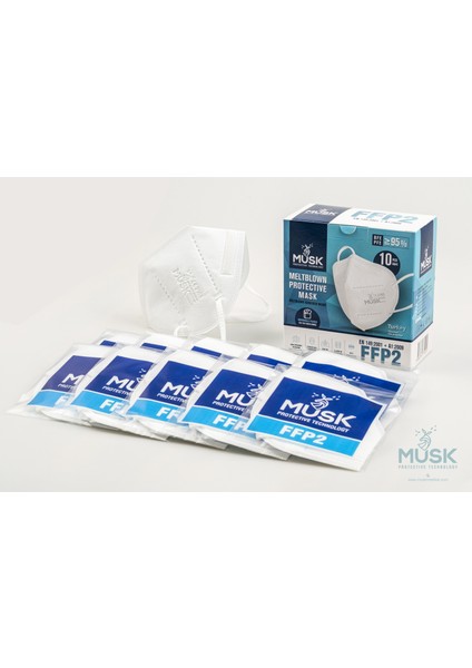 FFP2/N95 Maske Beyaz Renk 540 Adet