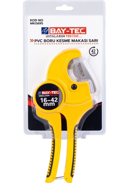 Baytec Pvc Boru Kesme Makası Sarı 16-42MM MK0695