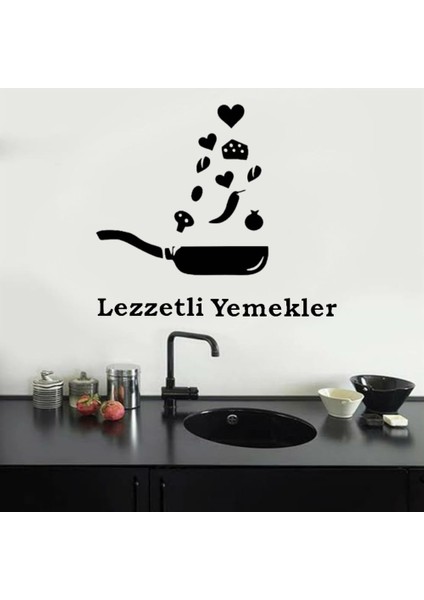 Tava Mutfak Süsü Duvar Dekoru Lezzetli Yemekler