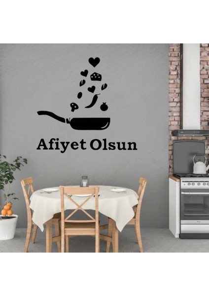 Tava Mutfak Duvar Süsü Afiyet Olsun