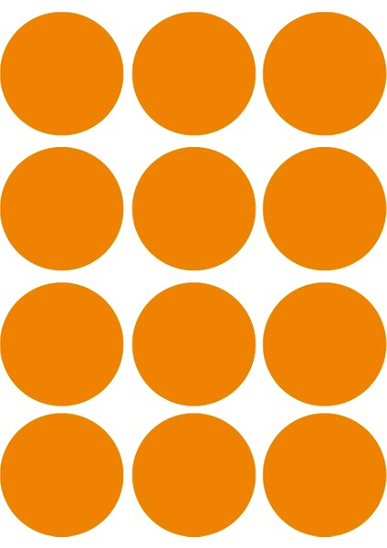 Renkli Yuvarlak Sticker (2,5x2,5 Cm)