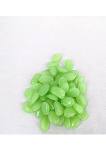 Dekoratif Fosforlu Süsleme Çakıl Taşı Yeşil 75 Adet fırsatları