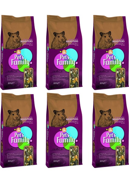 Pets Family Hamster Yemi 800G - 6 Adet