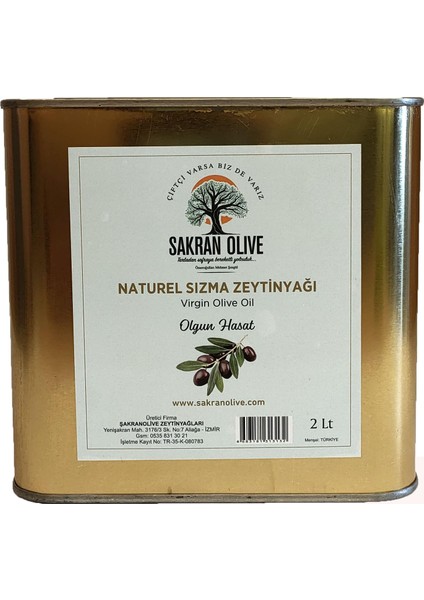 Sakranolive Naturel Sızma Zeytinyağı 2 L