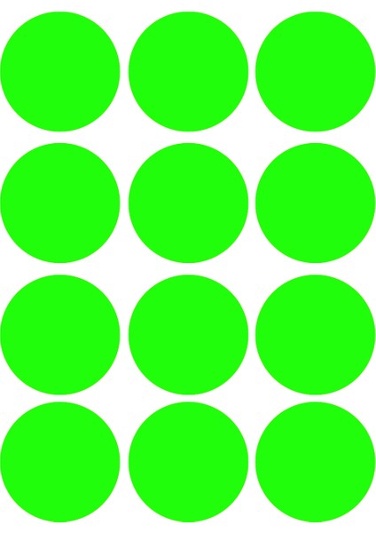 Renkli Yuvarlak Sticker (2,5x2,5 Cm)