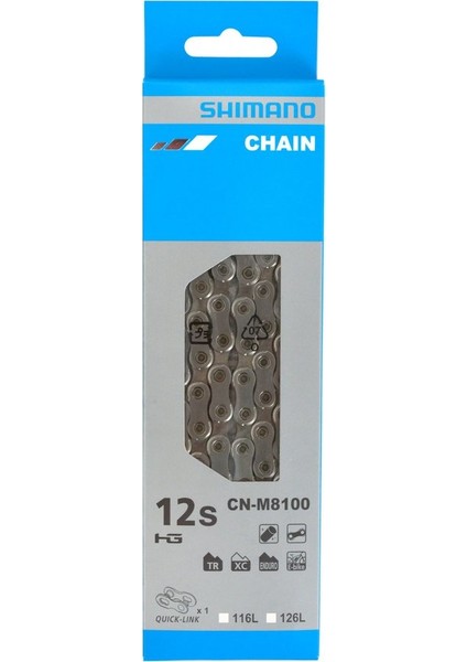 Ultegra/Deore XT CN-M8100 126 Bakla 12 Vites Bisiklet Zinciri