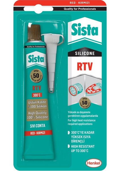 Rtv Silikon Kırmızı Sıvı Conta 50 G