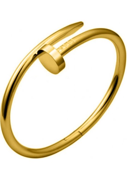 Çelik Çivi Kadın Bileklik Sarı Renk