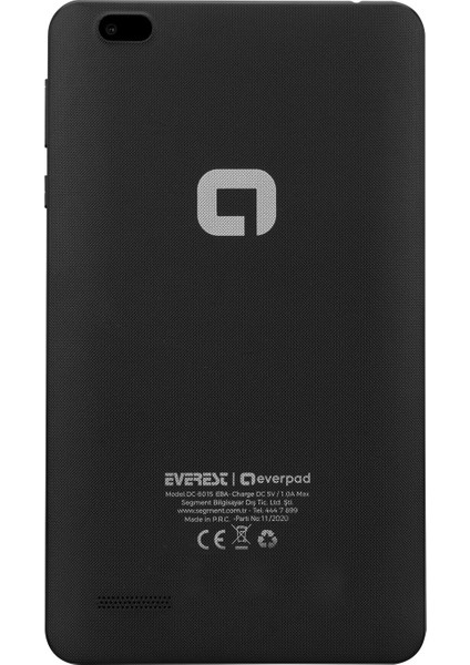 EVERPAD DC-8015 Siyah Wifi+BT4.0 Çift Kamera 1024*600 TN 2GB 1.0Ghz 2G+16GB 7Android 10.0 GO GMS