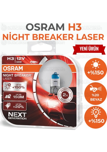 Night Breaker Laser H3 Ampül 64151NL fiyatları