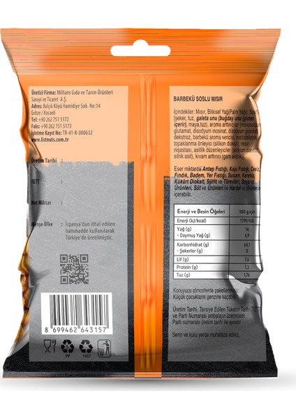 Barbekü Soslu Mısır 75G
