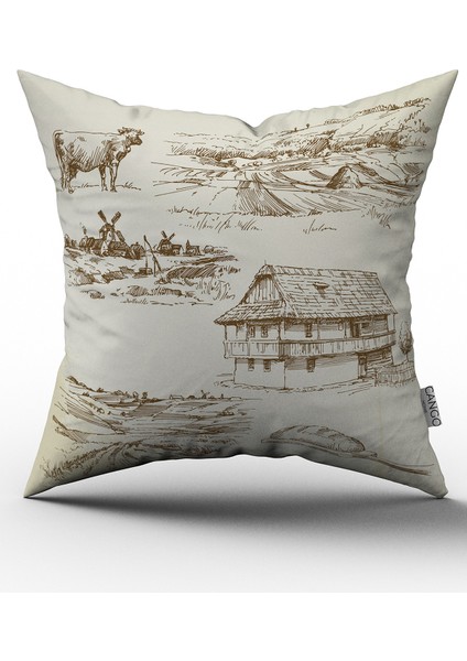 Çift Tarafı Baskılı Özel Tasarım Yastık Kırlent Kılıfı 752-CT