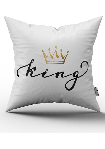 Çift Tarafı Baskılı King Kral Dijital Baskılı Kırlent Kılıfı-Ct