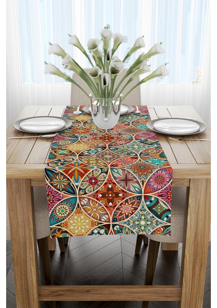 Dekoratif Runner Renkli Dijital Baskılı Yumuşak Mikropetek Kumaş 40x140 cm fiyatları