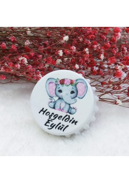 30 Adet Fil Baskılı Kapak Açacak Uv Baskılı Bebek Magnetleri