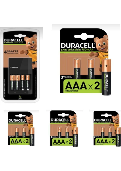 Cef 14 Pil Şarj Cihazı 10 Adet 750 Mah Aaa ve 2 Adet 1300 Mah Aa Şarj Edilebilir Piller