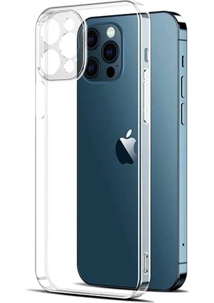 Apple iPhone 12 Pro Max Kılıf Kamera Korumalı Crystal Clear Sert Plastik Şeffaf