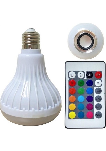 Bluetooth Hoparlör LED Ampül Lamba