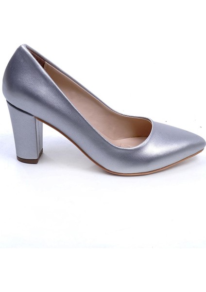 Çanta Gümüş Kadın Topuklu Stiletto Ayakkabı 360.711
