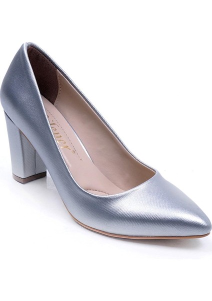 Çanta Gümüş Kadın Topuklu Stiletto Ayakkabı 360.711
