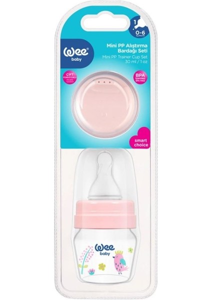 Mini PP Alıştırma Bardağı Seti 30 ml 778 Pembe